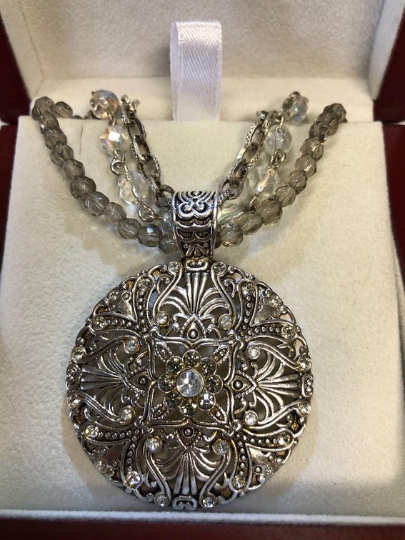 Silver and Crystal Necklace
