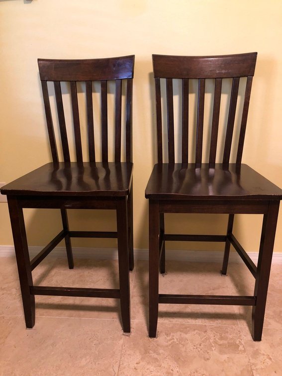 (X's 2) Wooden Barstools