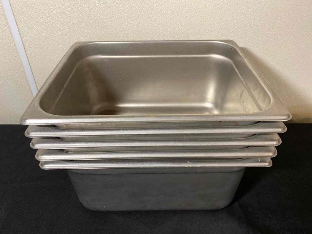 (X's 5) ABC AST-1206 Steam Table Food Pan, Stainless Steel, 1/2 Half Size