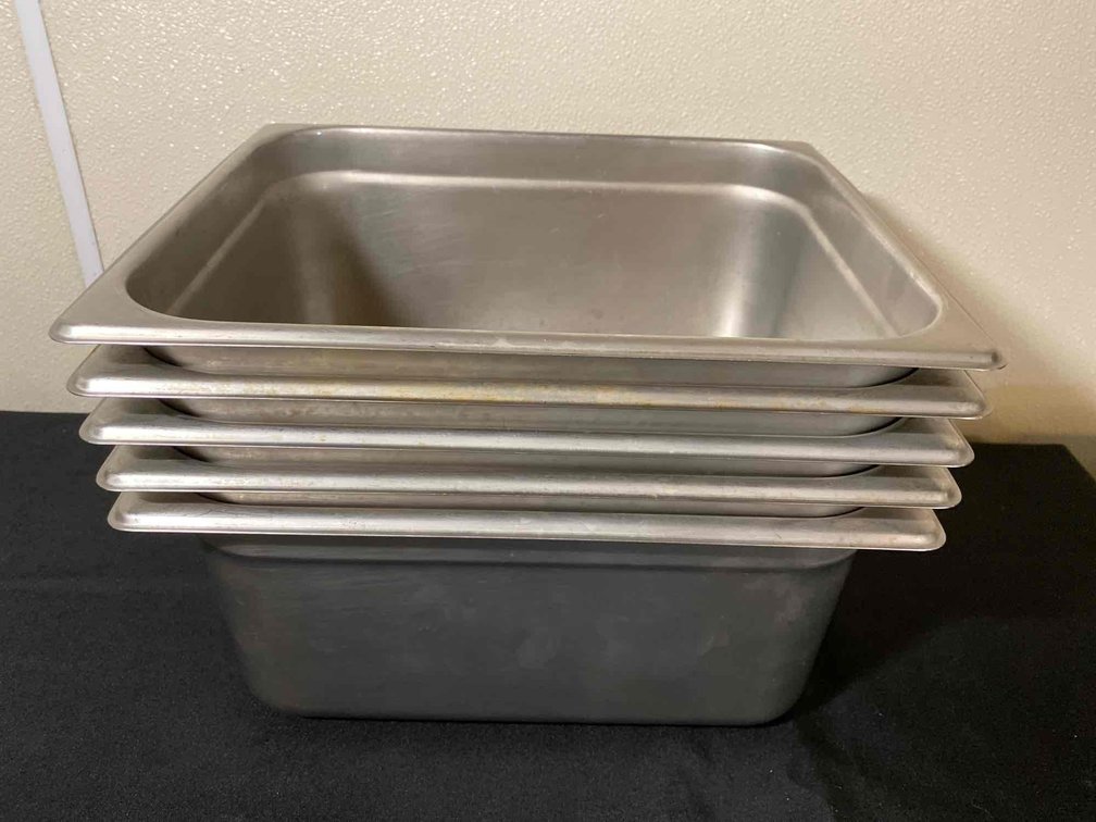 (X's 5) ABC AST-1206 Steam Table Food Pan, Stainless Steel, 1/2 Half Size