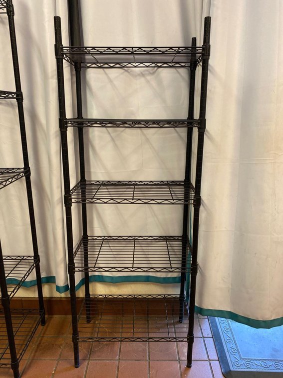 64" Tall Black Metal Racking 