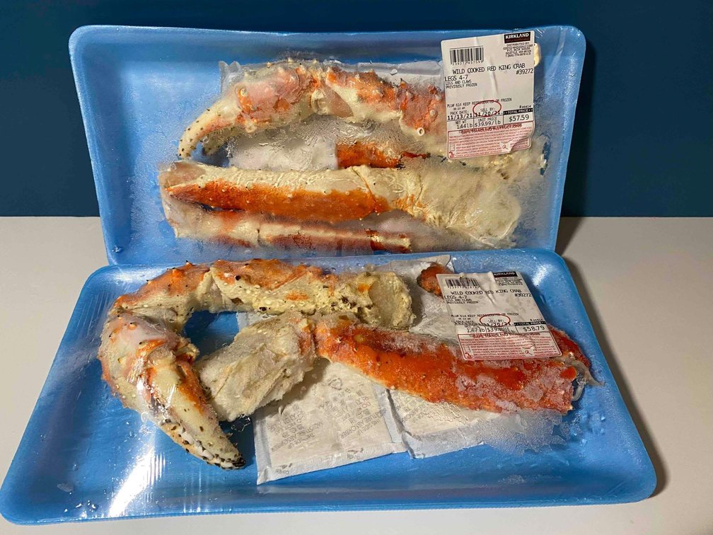 (X's 2) Kirkland Wild Cooked Red King Crab