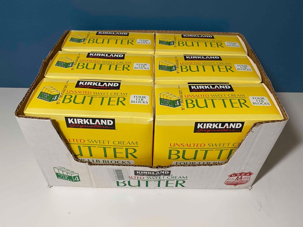 (X's 6) Kirkland 4lb Unsalted Sweet Butter