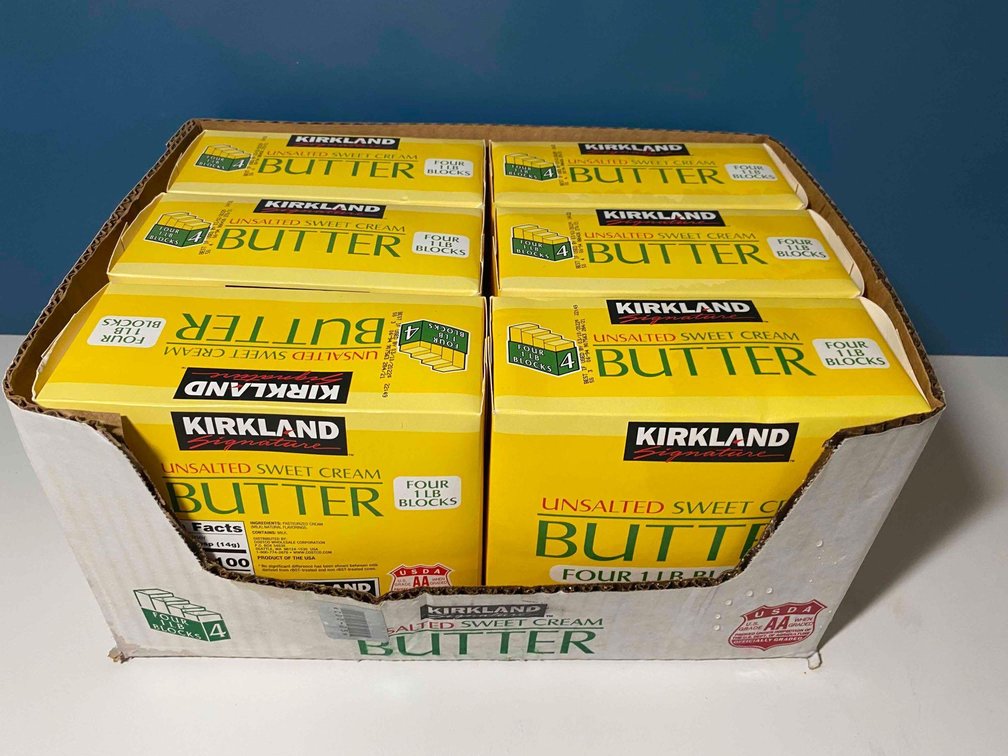 (X's 6) Kirkland 4lb Unsalted Sweet Butter