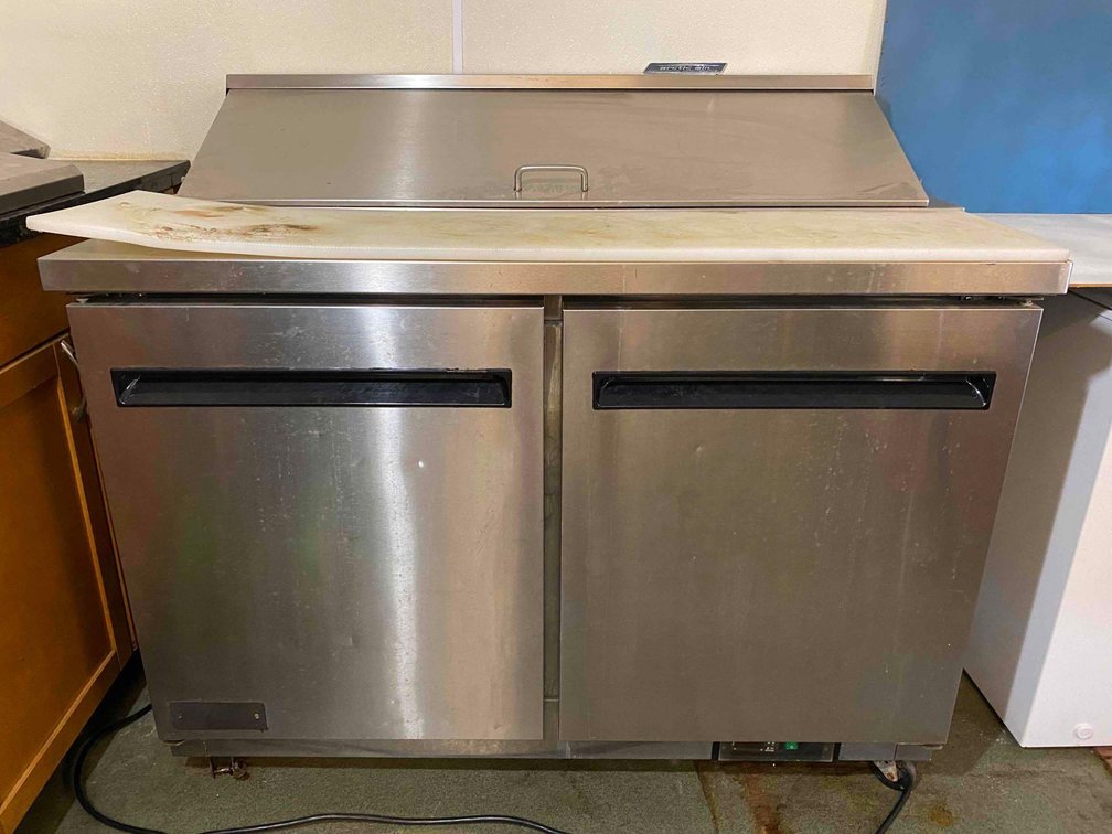 Arctic Air AST48R 48" Two Door Refrigerated Sandwich Prep Table 