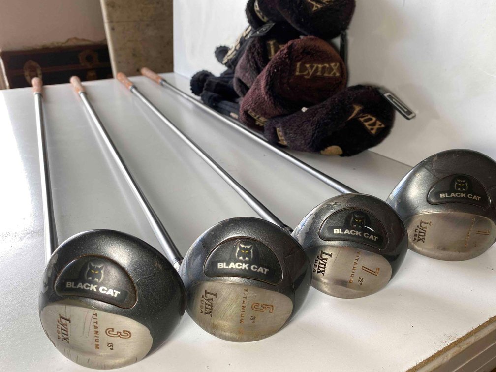 (X's 4) Lynx Black Cat 1, 3, 5, and 7 Golf Clubs 