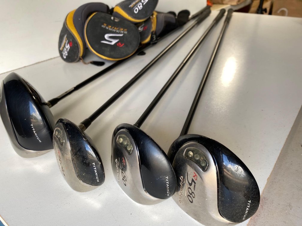 (X's 4) Taylor Made R580 10.5, 7, 5, and 3
