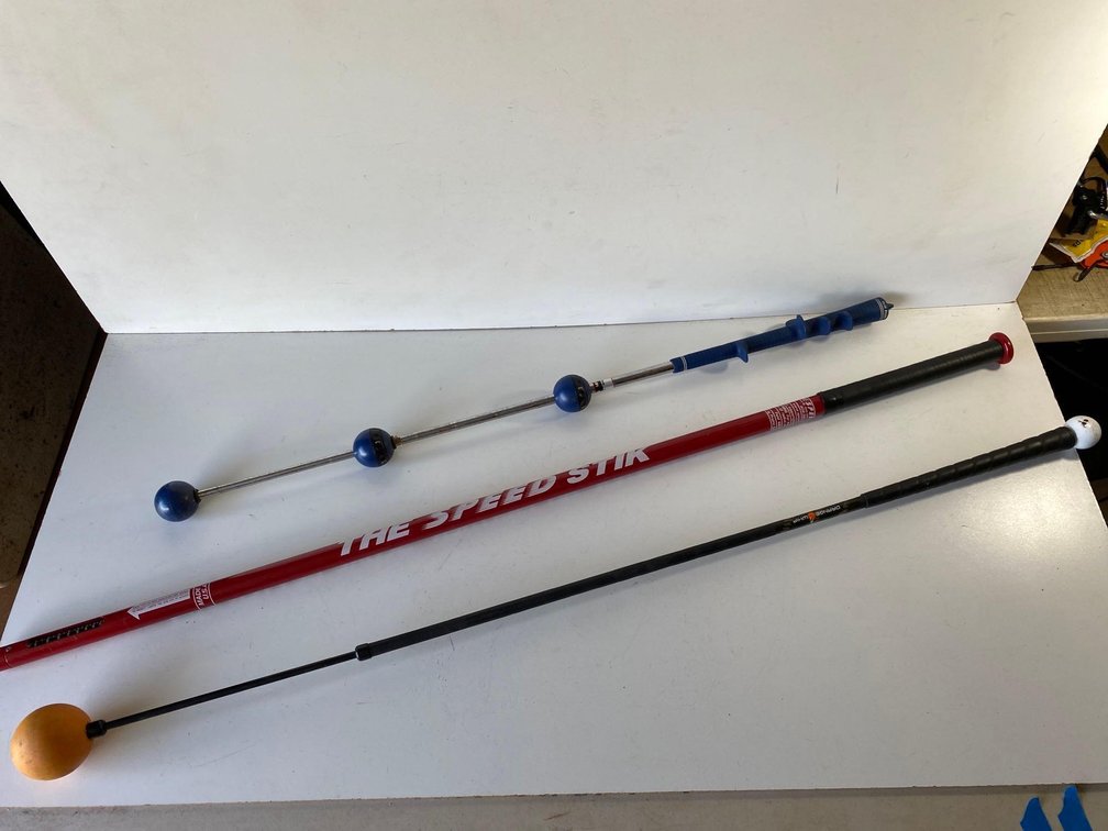 (X's 3) Golf Swing Practice Tools 