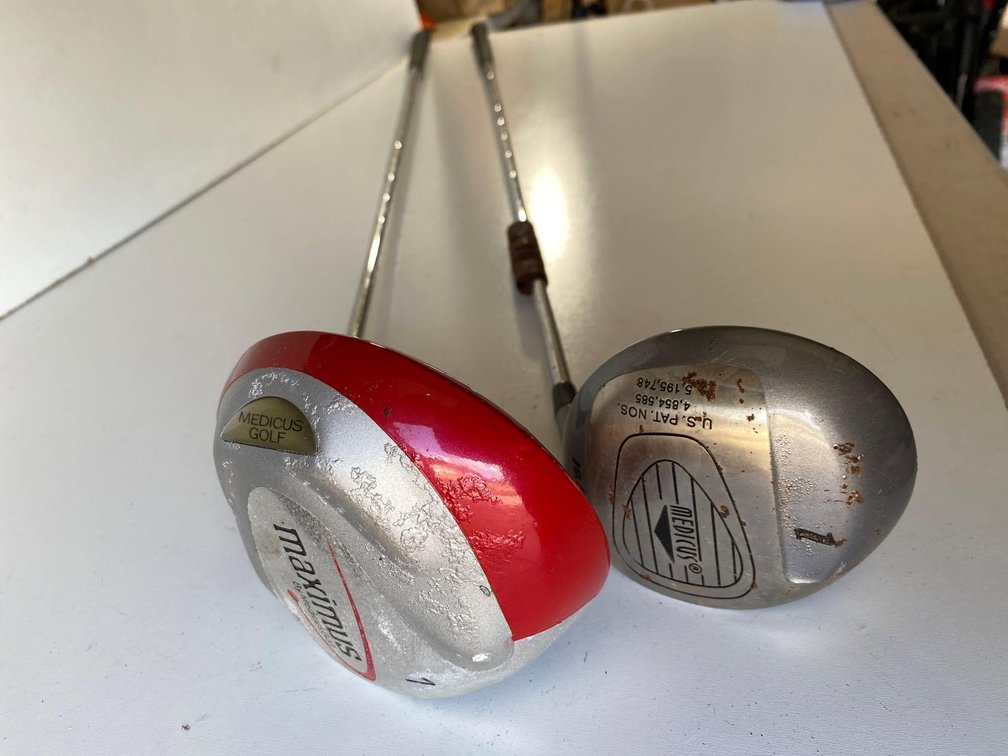 (X's 2) Medicus Golf Maximus 12 and 10.5 Gold Clubs 