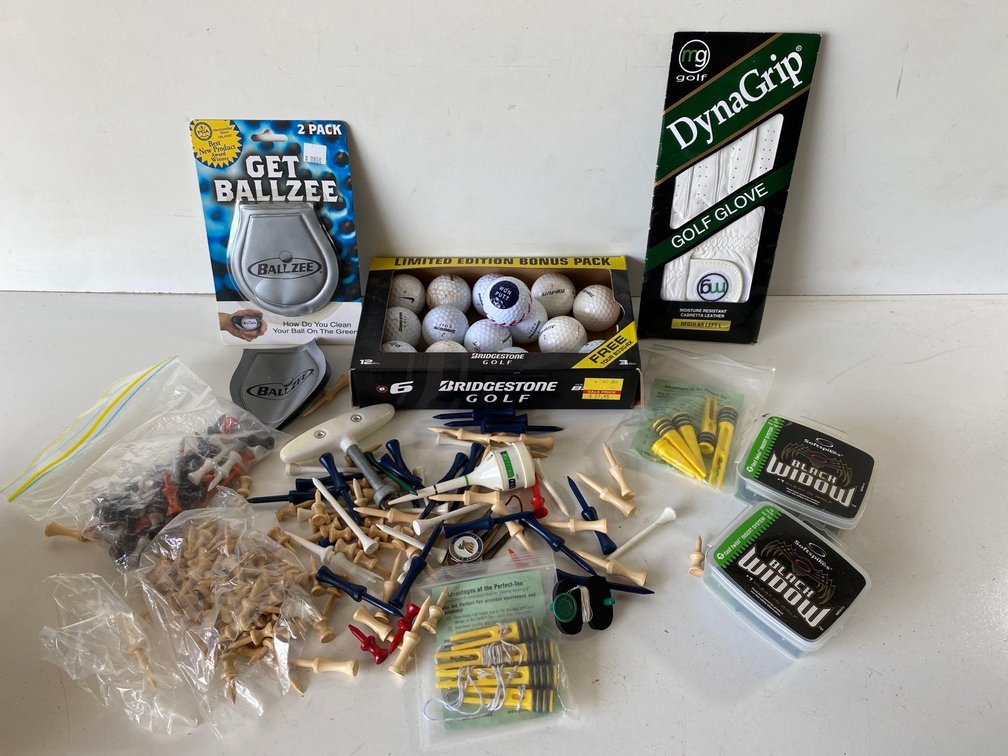 Get Ballzee Ball Cleaner, Golf Gloves, Golf Balls, Tees and More 