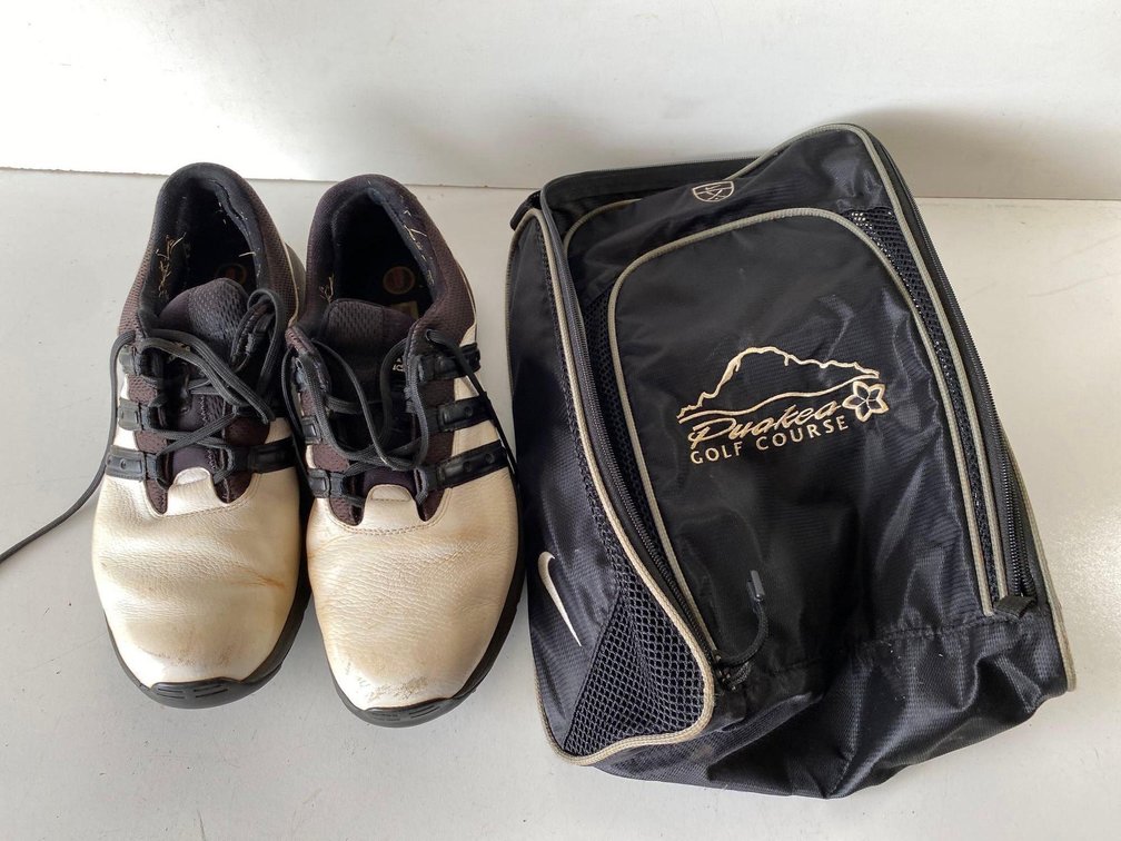 Adidas Size 10 Golf Shoes with Puakea Golf Shoe Cover 