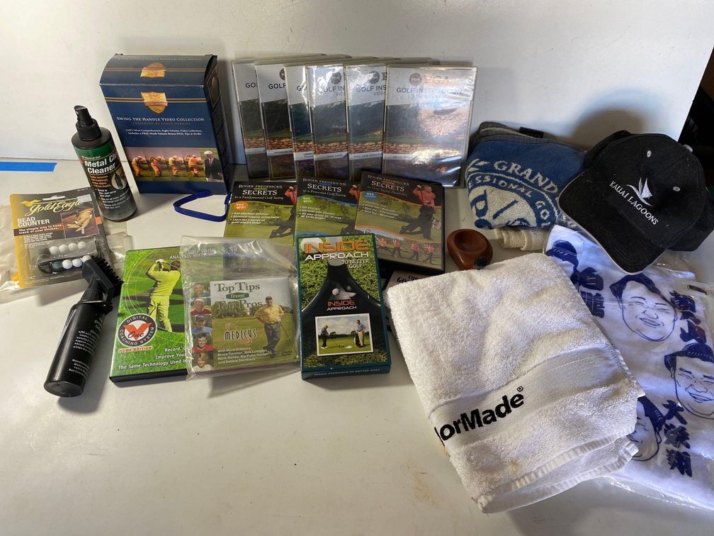 Mixed Lot of Various Golfing Items and Video Instructions 