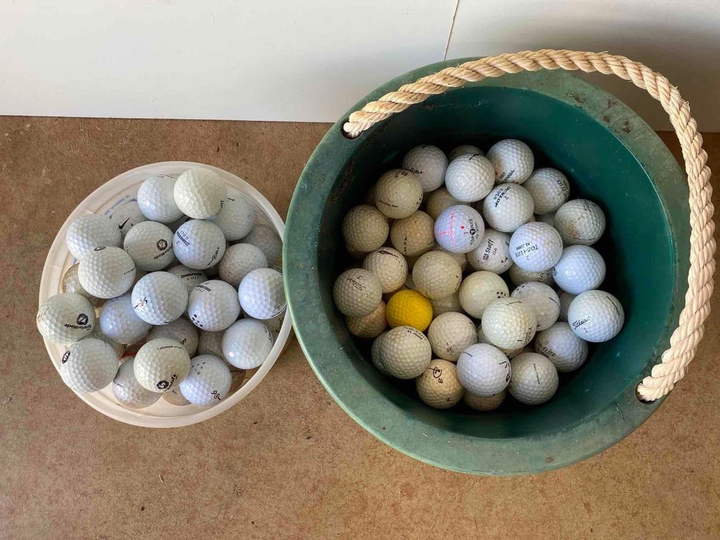 Two Buckets of Golf Balls 