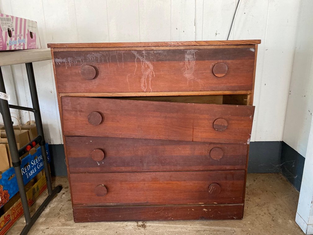 Vintage Wood Chest Of Drawers