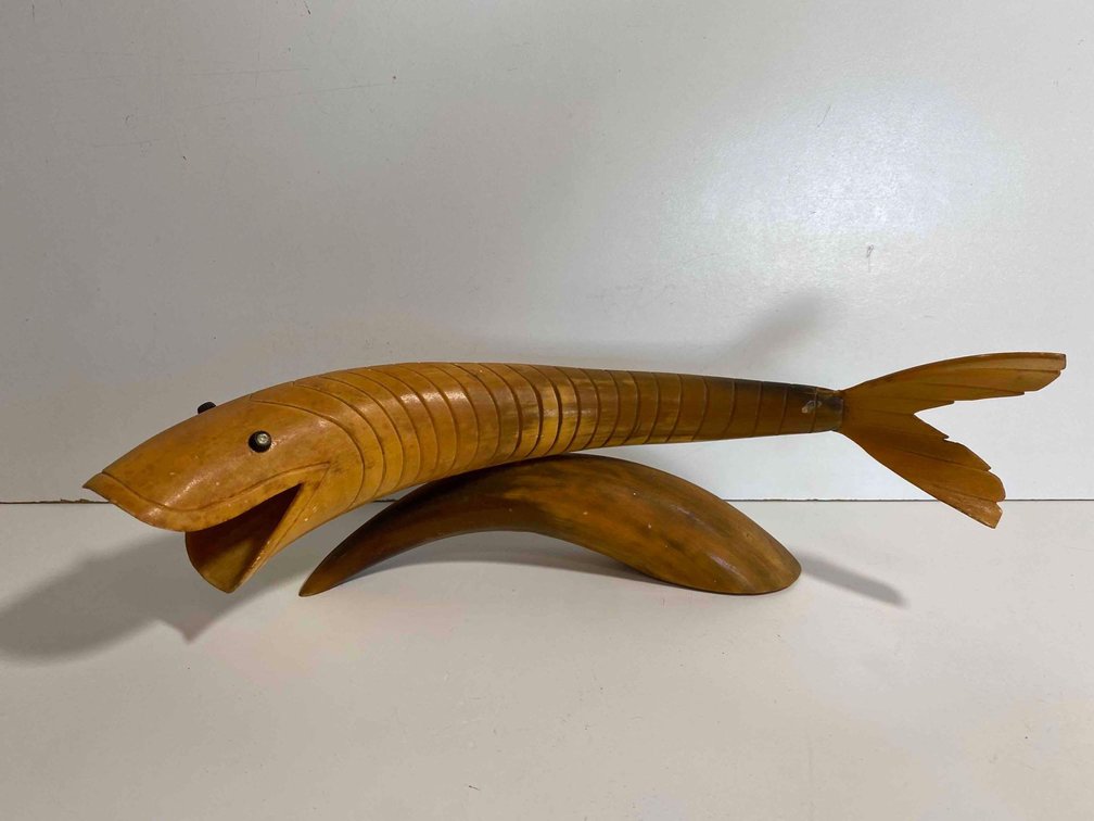 Hand Carved Fish Sculpture