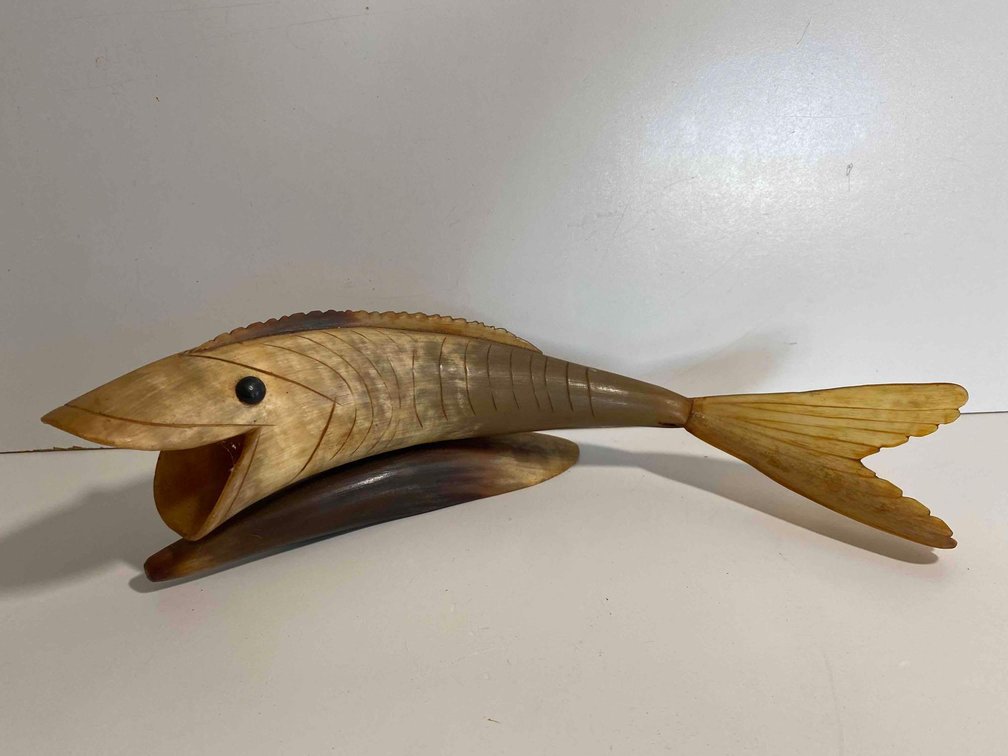 Hand Carved Fish Sculpture