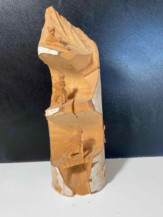 Japanese Wood Relief Sculpture