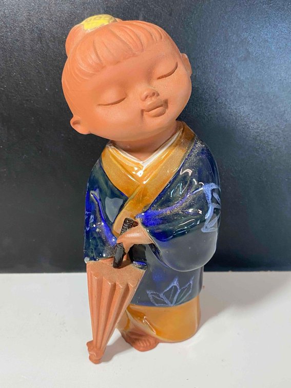 Terra Cotta/Clay Girl in Kimono