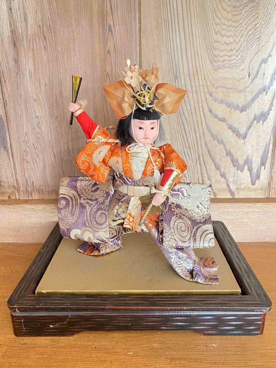 Japanese Samurai Doll with Stand  