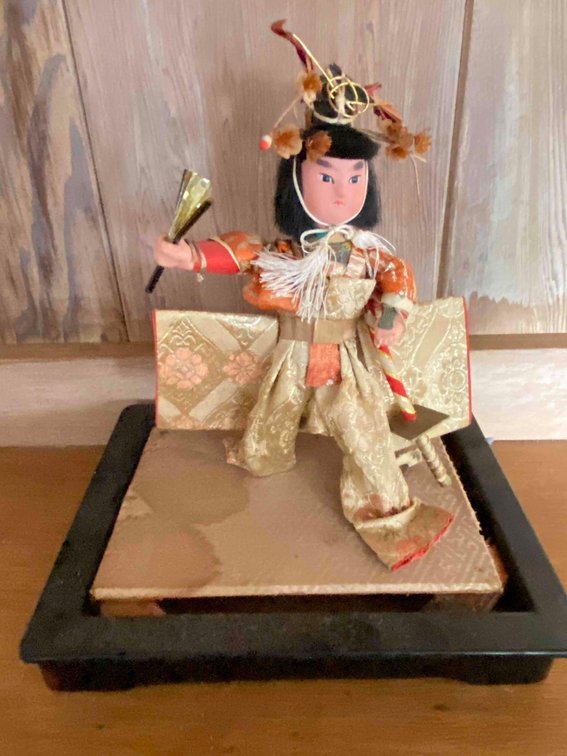 Japanese Samurai Doll with Stand  