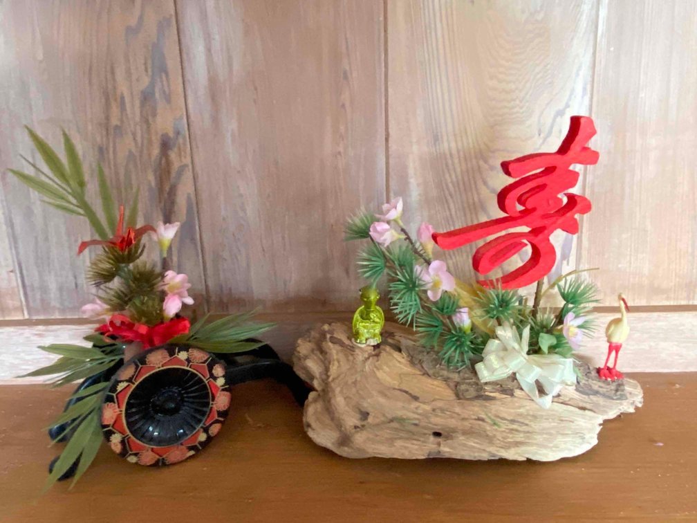 (X's 2) Asian Style Artificial Flower Decor Pieces 