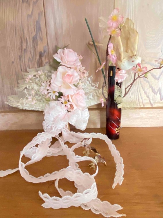 Two Pink Artificial Flower Decor Pieces 
