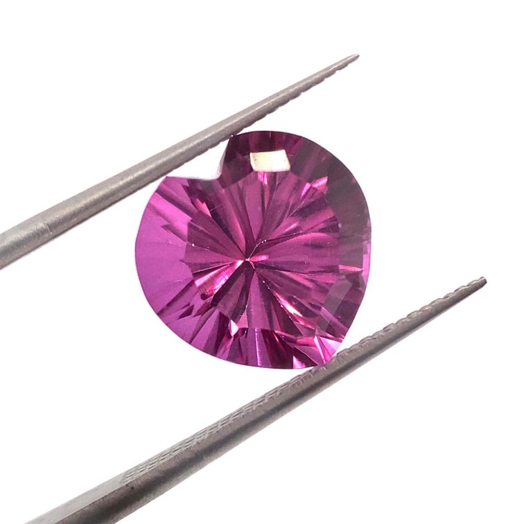 Pink Coated Topaz Heart Shape Loose Stone 7.57ct