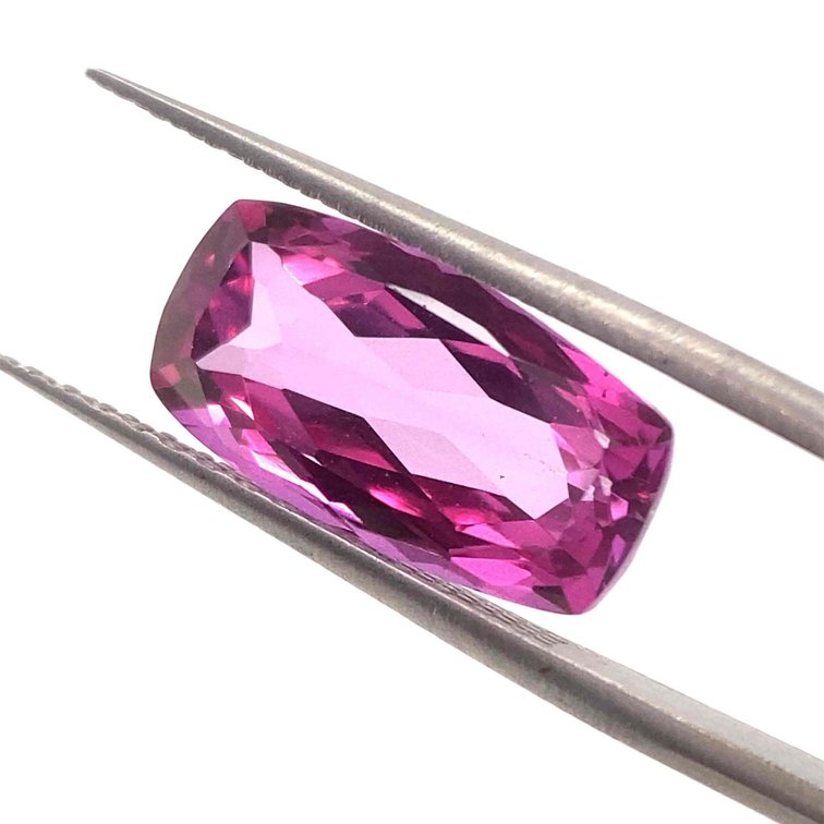 Pink Coated Topaz Rectangle Loose Stone 8.945ct