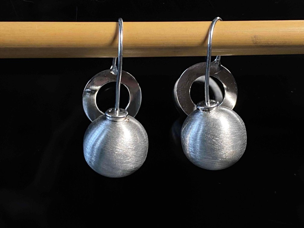 Sterling Silver 925 Unique Threader Double Sided Earrings
