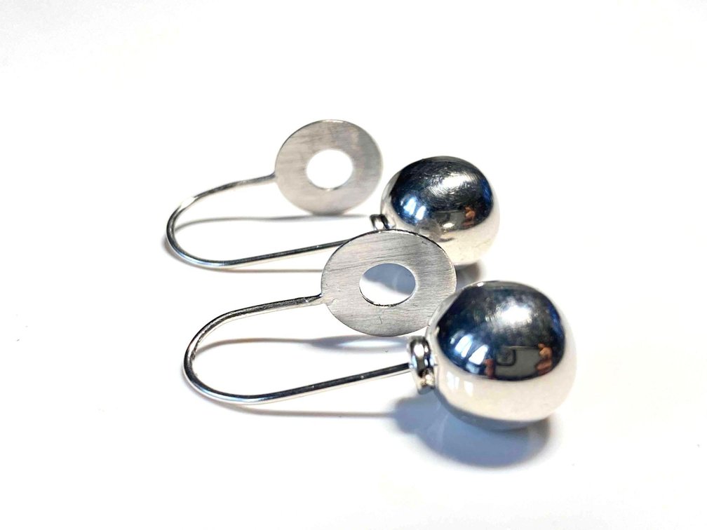 Sterling Silver 925 Unique Threader Double Sided Earrings