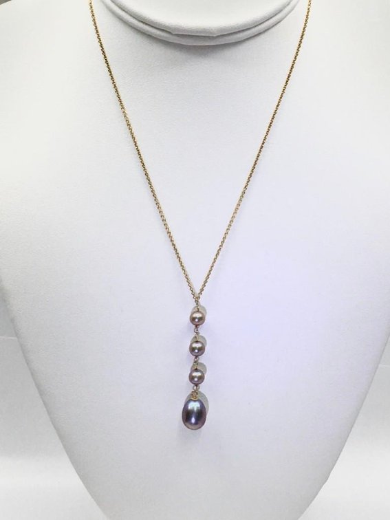 14 K Solid Gold Chain 16" plus 1.5" Pendant TW 3.8 gr