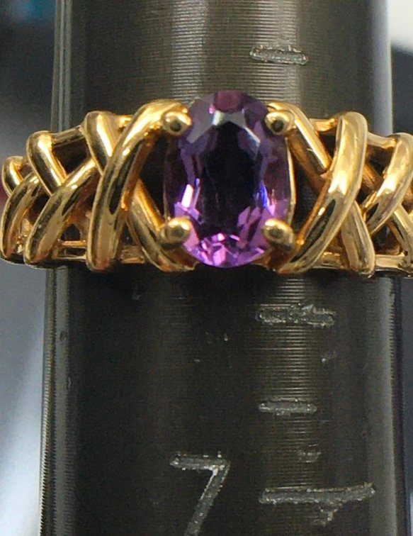 14 K Gold Amethyst Ring
