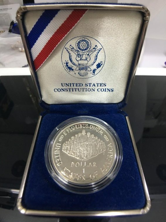 One US Dollar Silver Proof Coin "We the People"