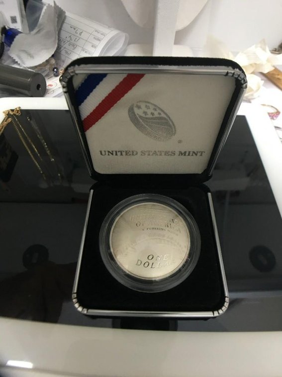 BASEBALL Silver US Dollar Proof Philadelphia Mint