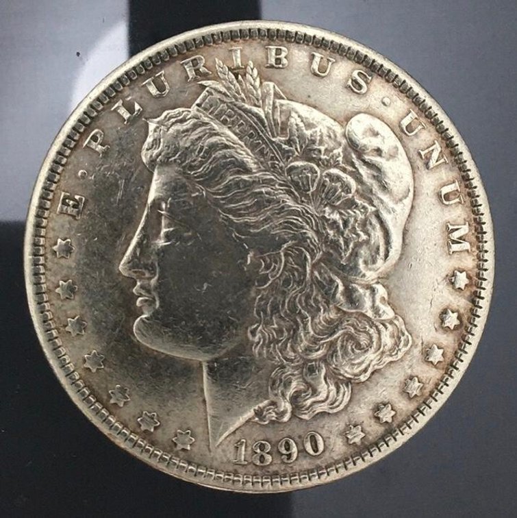 1890 Silver Morgan One Dollar Coin