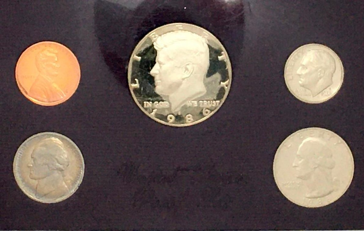 Year 1986 US Coin Set Proof Edition Mint Sealed!