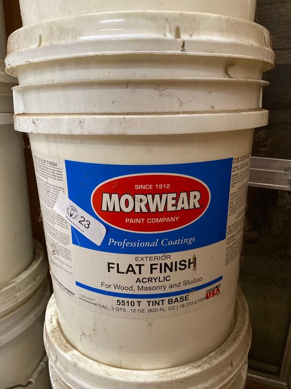 5 Gallon Bucket Morwear Professional Coatings Exterior Flat Finish Acrylic 