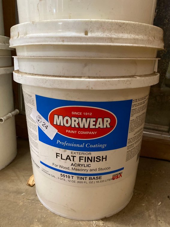 5 Gallon Bucket Morwear Professional Coatings Exterior Flat Finish Acrylic 