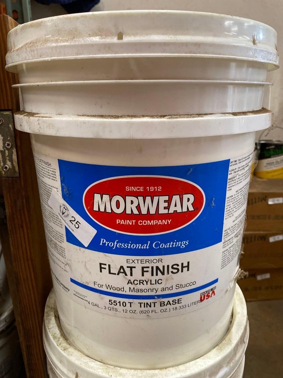 5 Gallon Bucket Morwear Professional Coatings Exterior Flat Finish Acrylic 