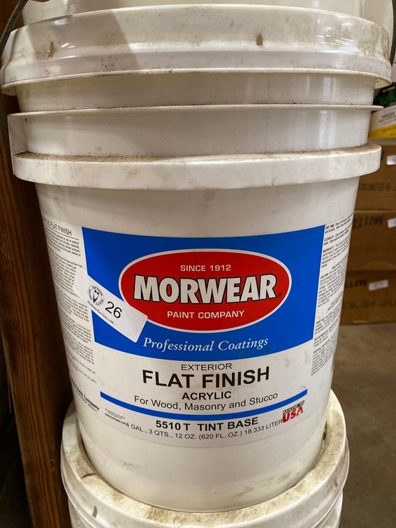 5 Gallon Bucket Morwear Professional Coatings Exterior Flat Finish Acrylic 