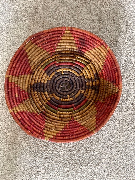 Hand woven basket