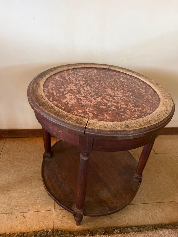 antique marble top side table