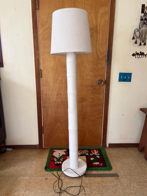 white sturdy floor lamp