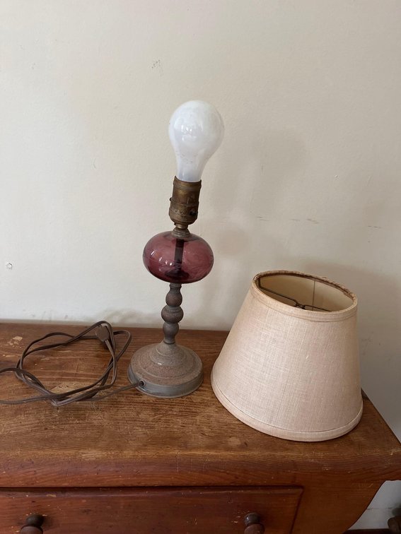 antique glass lamp