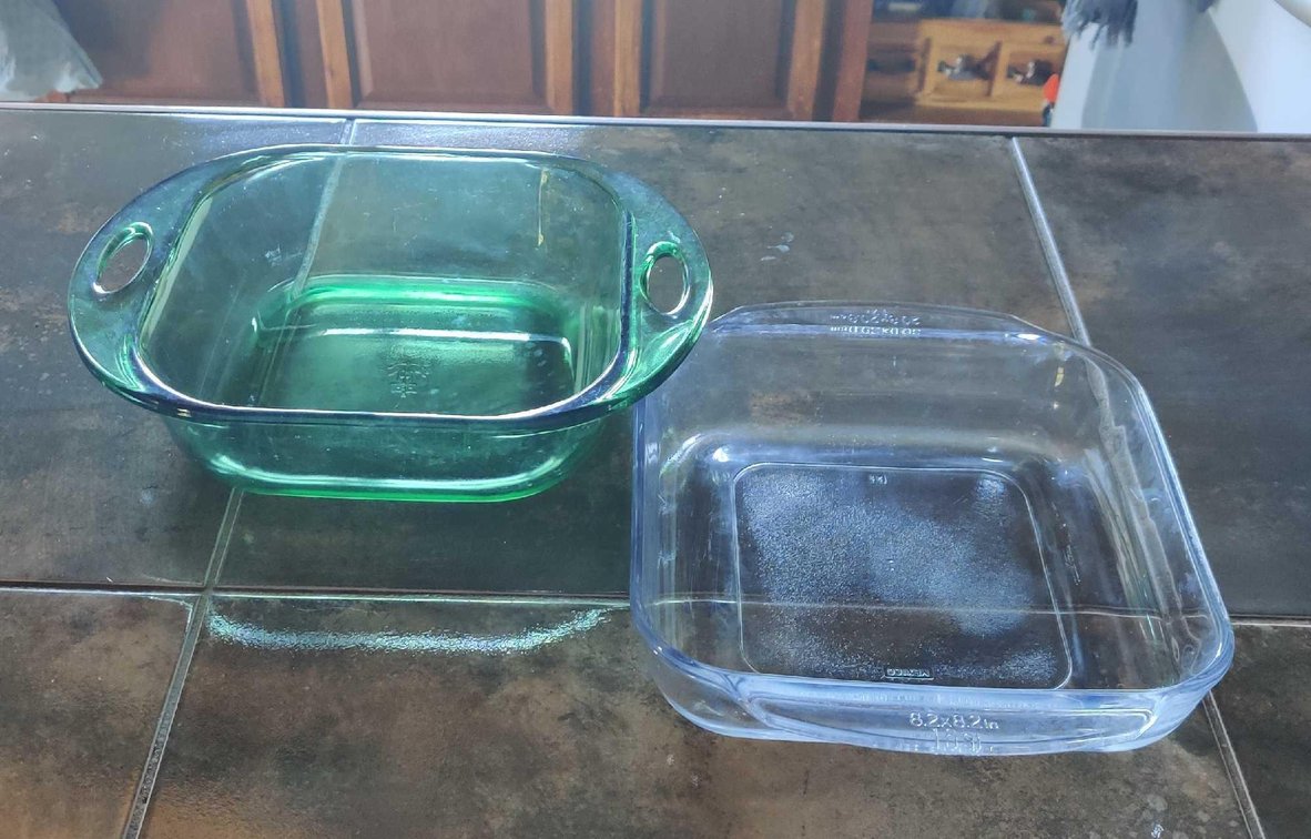 x2 Pyrex Square Glass Baking Dish
