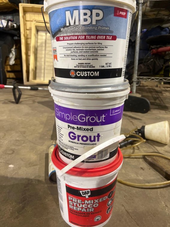 NEW Stucco and used MPB & Grout