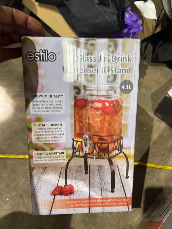 SUN TEA MASON JAR DISPENSER WITH STAND NEW