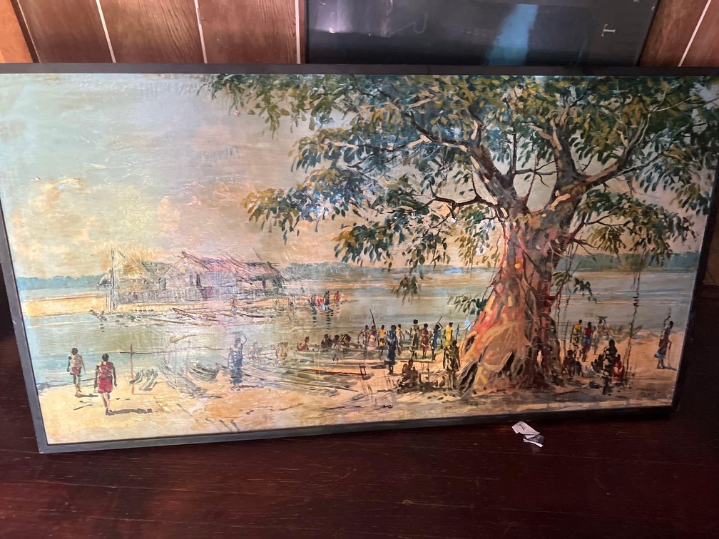 Samuel Dom ORIGINAL PAINTING. Damage in shipping. 