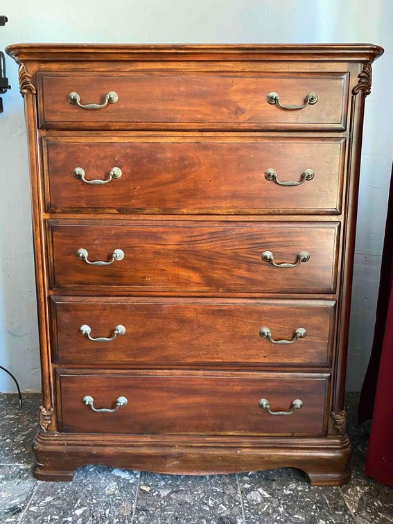 Five Drawer Wood Chest of Drawers