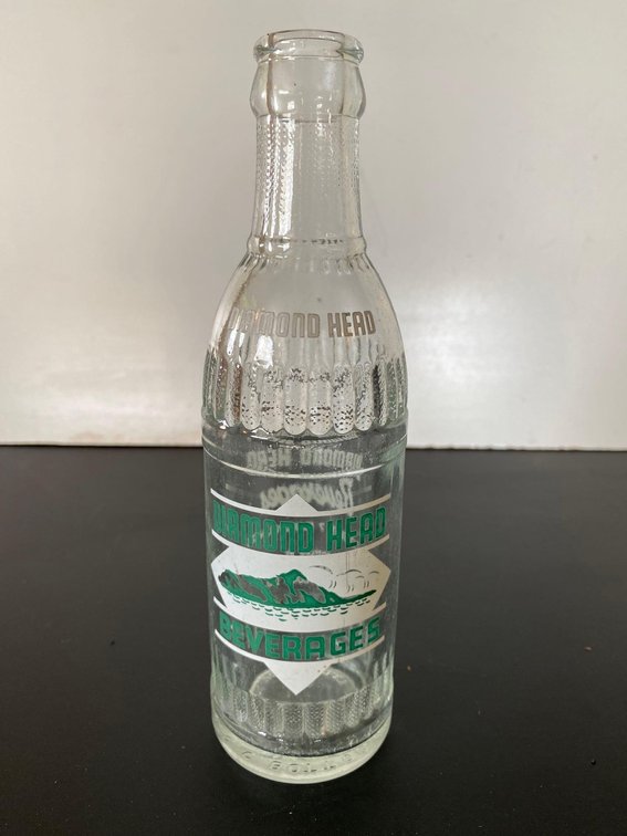 Vintage 7oz Hawaii Oahu Diamond Head Beverage Glass Bottle